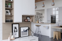 Zola Gloss White & Light Grey