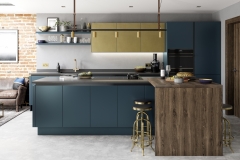 Zola Matte Blue & Ferro Brass
