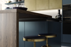 Zola Matte Blue & Ferro Brass