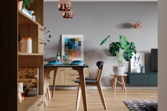 Zola Matte Marine & Ferro Copper with Rezana Light Oak